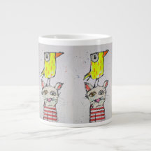Puddy Cat & Canary Jumbo Mug