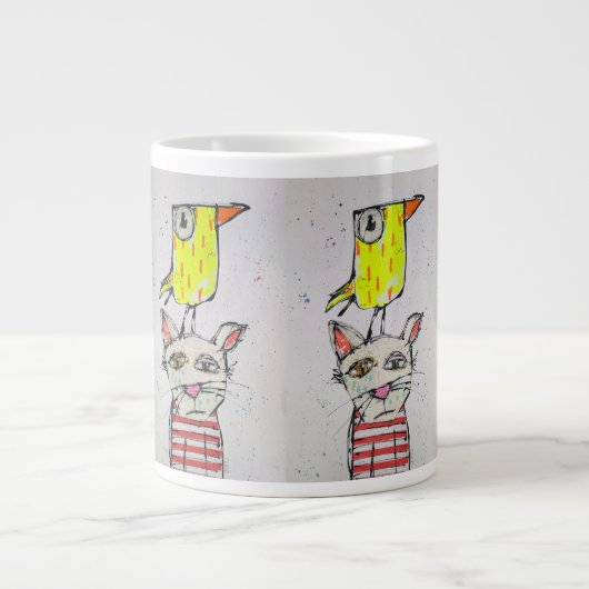 Puddy Cat & Canary Jumbo Mug Grote Koffiekop (Voorkant)