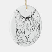 Puddy Cat Keramisch Ornament (Rechts)
