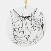 Puddy Cat Keramisch Ornament (Voorkant)