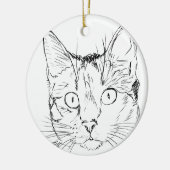 Puddy Cat Keramisch Ornament (Links)