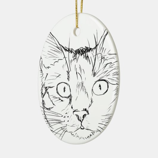 Puddy Cat Keramisch Ornament (Links)