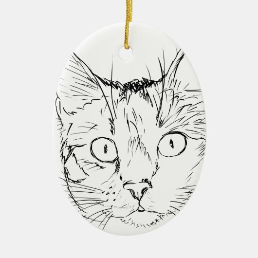 Puddy Cat Keramisch Ornament (Voorkant)