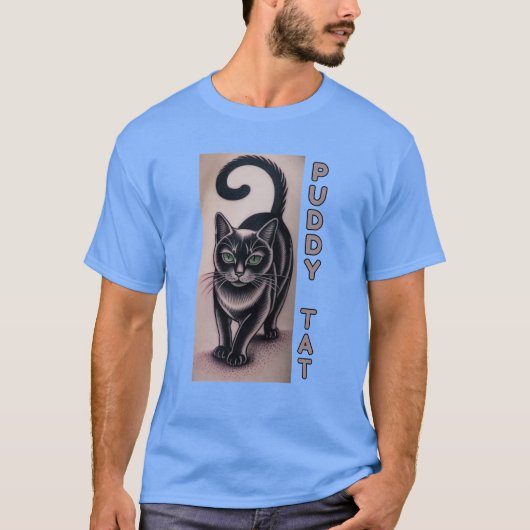 Puddy Tat – Kattentattoo T-shirt (Voorkant)