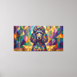 Pudel Diva Hundesalon Pop Art Portrait Canvas Afdruk