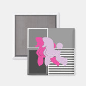 Pudel Paar modern und abstrakt Magneet (Voorkant / Achterkant)