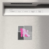 Pudel Paar modern und abstrakt Magneet (Insitu (Vaatwasser))