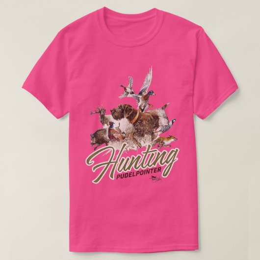 Pudelpointer Hunting Dog T-shirt (Design voorkant)