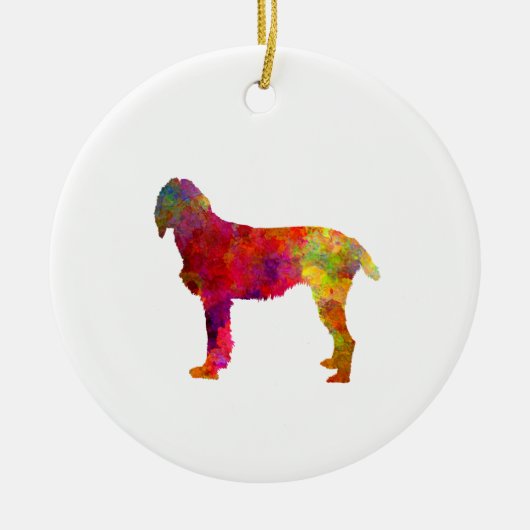 Pudelpointer in watercolor keramisch ornament (Voorkant)