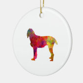 Pudelpointer in watercolor keramisch ornament (Links)