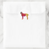 Pudelpointer in watercolor ronde sticker (Tas)