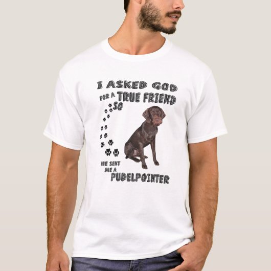 Pudelpointer Saying Mom Dad Costume, Pointing Hunt T-shirt (Voorkant)