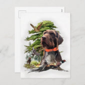 Pudelpointers Feestdagenkaart (Voorkant / Achterkant)