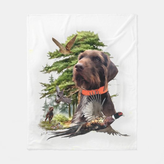 Pudelpointers Fleece Deken (Voorkant)
