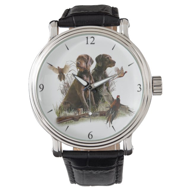 Pudelpointers Horloge (Voorkant)