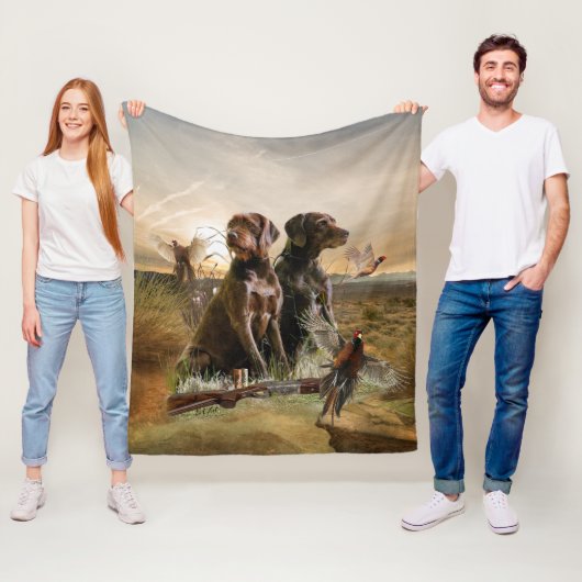 Pudelpointers, Hunting Fleece Blanket (In situ)