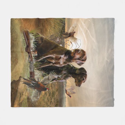 Pudelpointers, Hunting Fleece Blanket (Voorkant (Horizontaal))