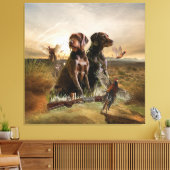 Pudelpointers, jachtfazant canvas afdruk (Insitu (Woonkamer))