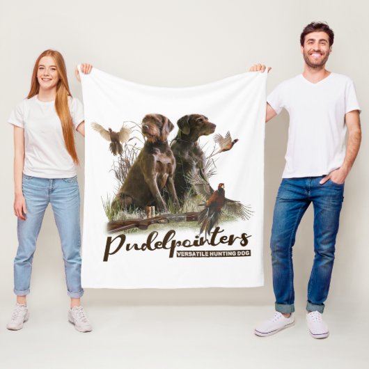 Pudelpointers, jachtfazant fleece deken (In situ)