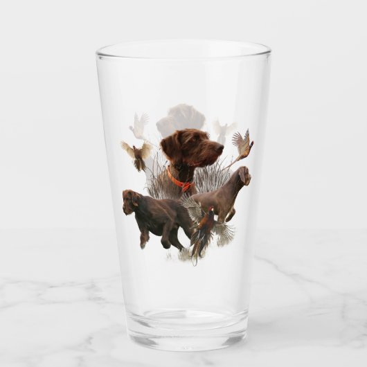 Pudelpointers, jachtfazant glas (Voorkant)
