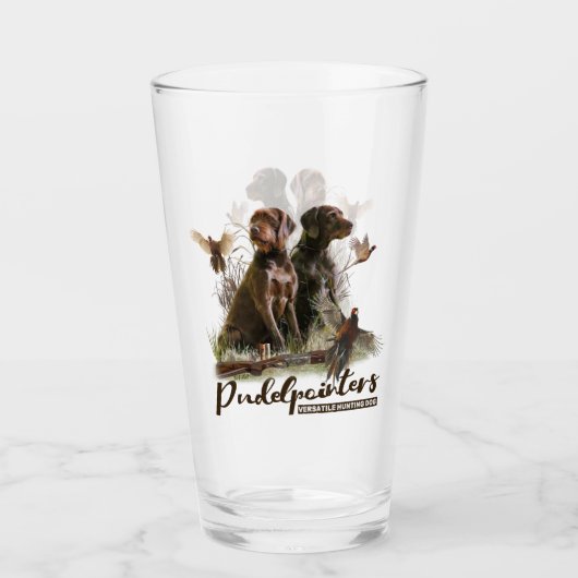 Pudelpointers, jachtfazant glas (Voorkant)