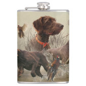 Pudelpointers, jachtfazant heupfles (Voorkant)