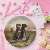 Pudelpointers, jachtfazant papieren bordje (Feest)