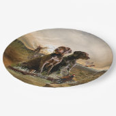 Pudelpointers, jachtfazant papieren bordje (Gekanteld)