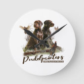 Pudelpointers, jachtfazant ronde klok (Voorkant)