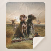 Pudelpointers, jachtfazant sherpa deken (Voorkant)