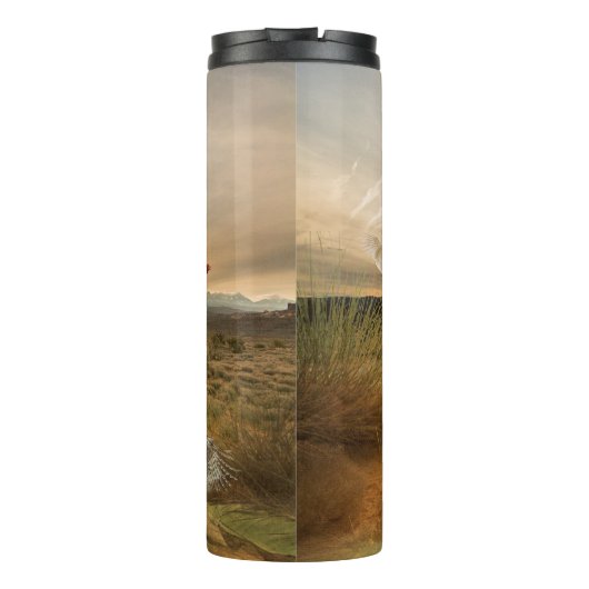 Pudelpointers, jachtfazant thermisch getumbler thermosbeker (Achterkant)