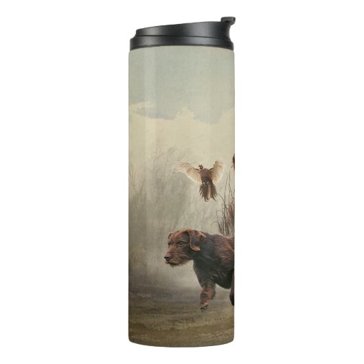 Pudelpointers, jachtfazant thermosbeker (Gedraaid links)