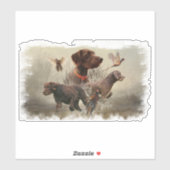 Pudelpointers, jachtluiers sticker (Vel)