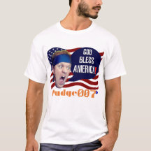 Pudge007 "God zegene Amerika!" T-shirt (Mannen)