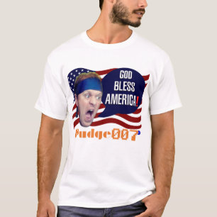 Pudge007 "God zegene Amerika!" T-shirt (Mannen)
