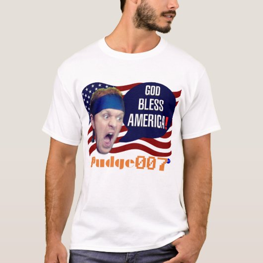 Pudge007 "God zegene Amerika!" T-shirt (Mannen) (Voorkant)