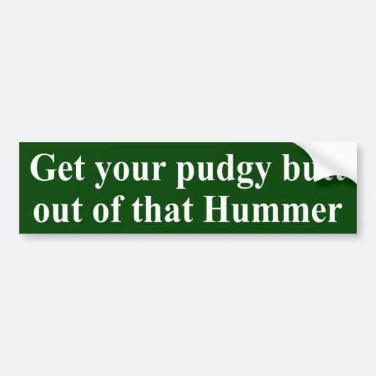 Pudgy Butt Hummer Sticker (Voorkant)