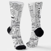 "PUDGY Pig" Funny Strip Socks Sokken (Gebogen)