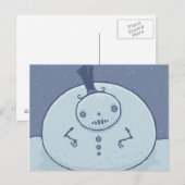 Pudgy Snowman-Briefkaart Briefkaart (Voorkant / Achterkant)