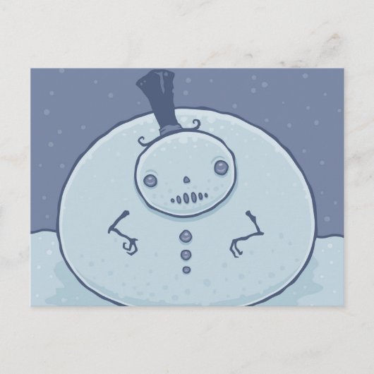 Pudgy Snowman-Briefkaart Briefkaart (Voorkant)