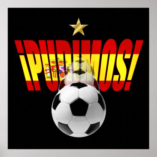 Pudimos Spain motivatie World Champions logo Poster (Voorkant)