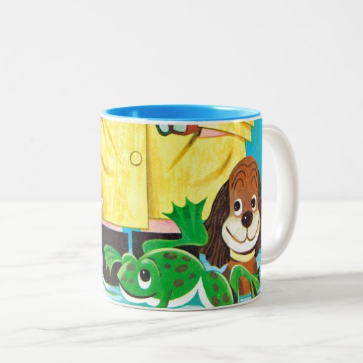 Pudles of Fun Tweekleurige Koffiemok (Voorkant rechts)