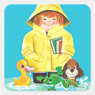 Pudles of Fun Vierkante Sticker