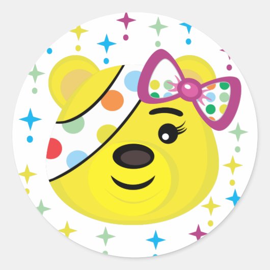Pudsey beer ronde sticker (Voorkant)