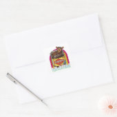 PUDU Soaking in Vegemite -What bliss- Vierkante Sticker (Envelop)