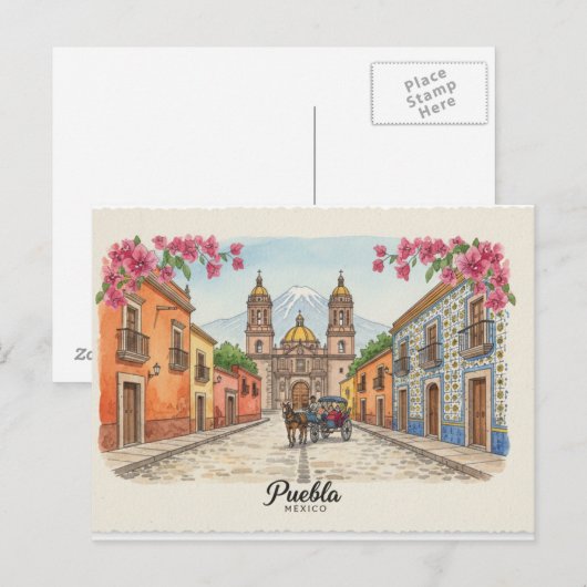 Puebla, Briefkaart (Voorkant / Achterkant)