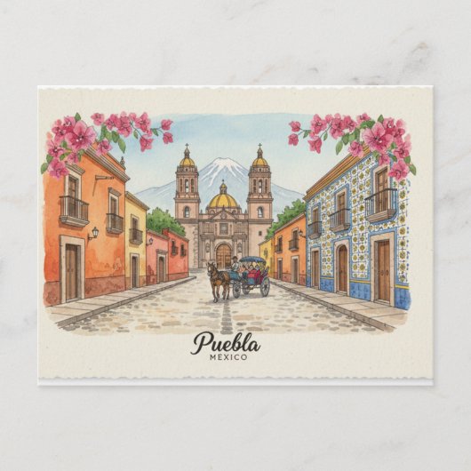 Puebla, Briefkaart (Voorkant)