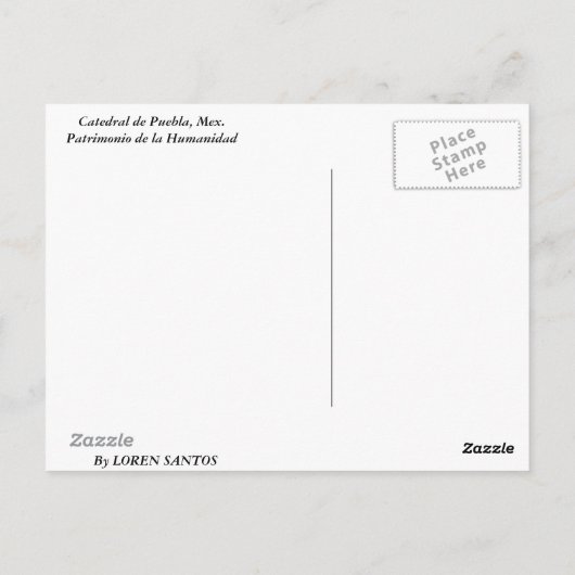 PUEBLA BRIEFKAART (Achterkant)