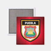 Puebla Flag Magneet (Voorkant / Achterkant)