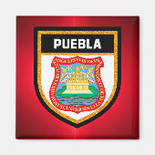 Puebla Flag Magneet (Voorkant)
